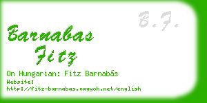 barnabas fitz business card
